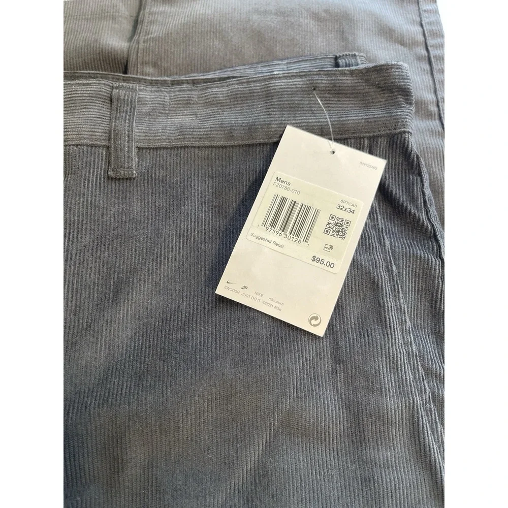 Nike Club Men's Corduroy Chino Pants Size 32X34 NWT $95